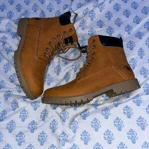 U.S. Polo Assn. Brown Lace-Up Boots